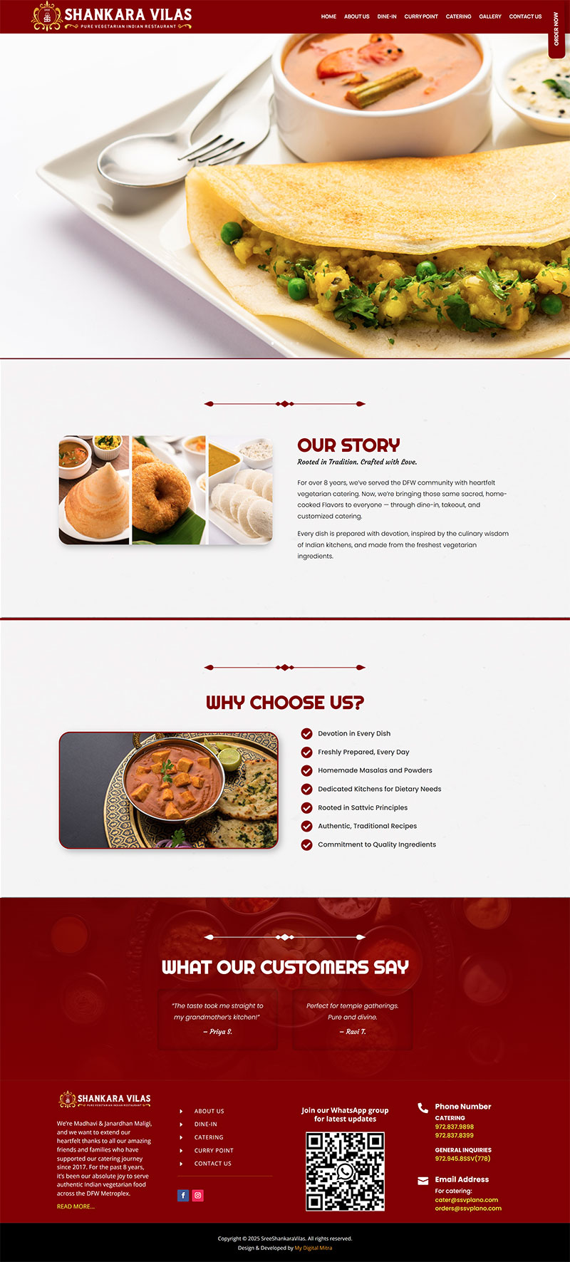 Shankara Vilas full website